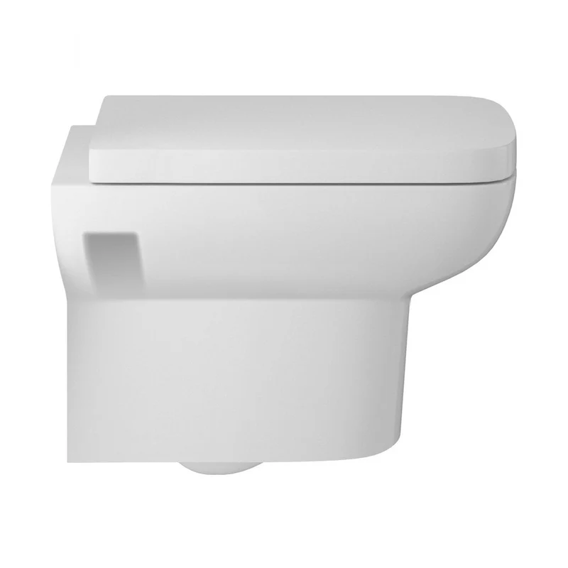 Hudson Reed Arlo Wall Hung Pan & Seat Contemp Gloss White Vitreous China 420x350x525mm