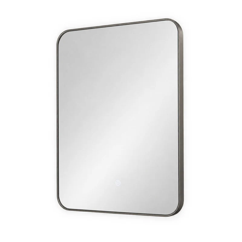 Gun Metal Frame 800 x 600mm Backlit Mirror with Colour Change
