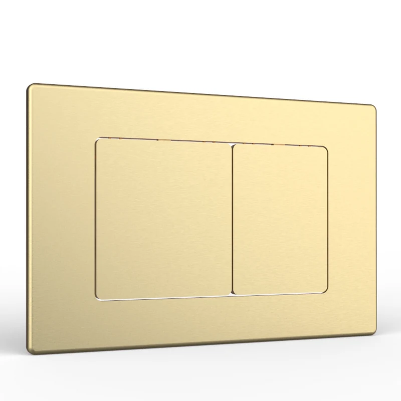 Objekt Ceramica 1.13m Slim Line Wall Hung WC Frame with Brushed Brass Flush Plate