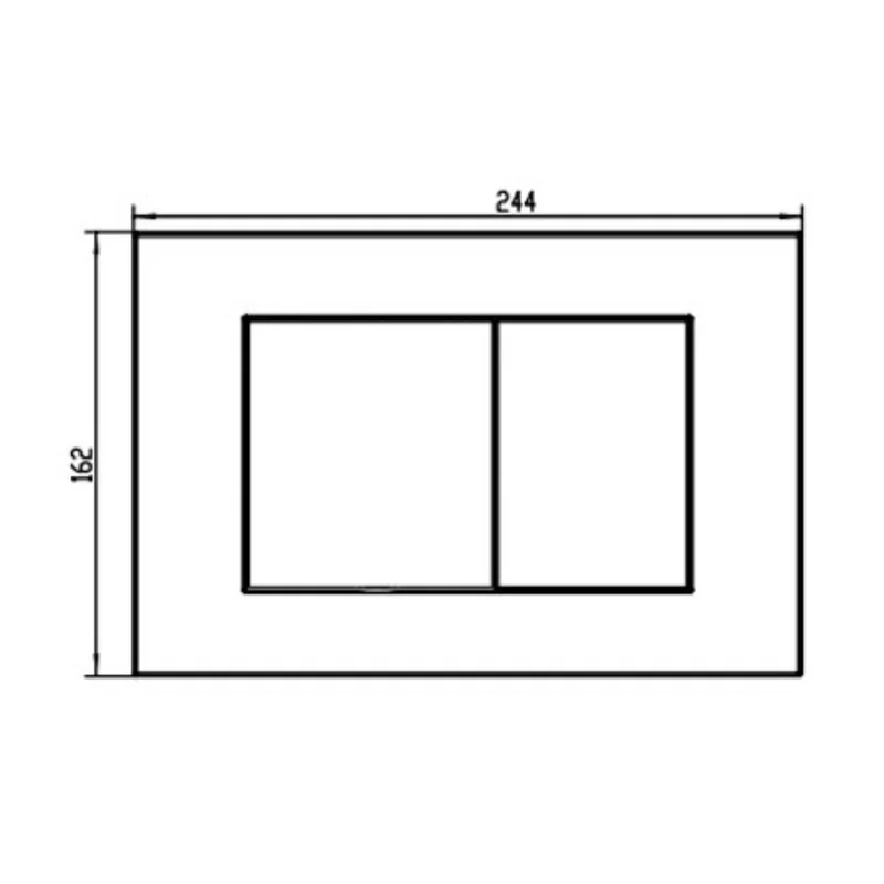 Objekt Ceramica 1.13m Slim Line Wall Hung WC Frame with Brushed Brass Flush Plate