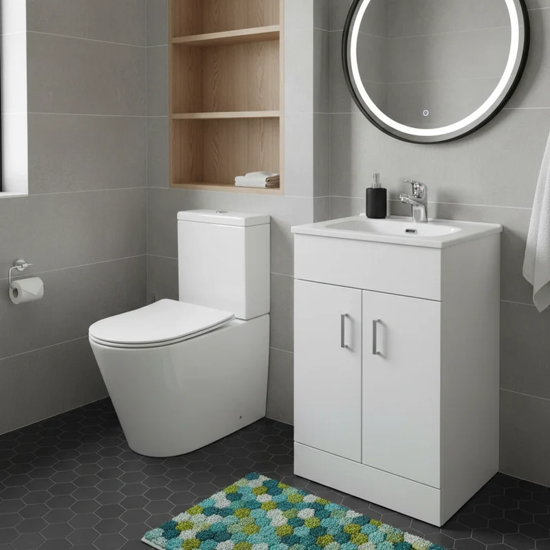 Bergo 500mm Vanity Unit, Tap & Toilet En-suite Deal
