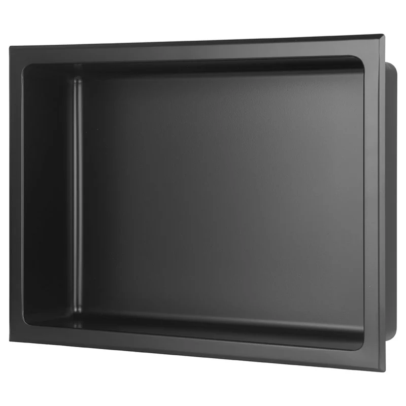 Eliseo Ricci Stainless Steel Recess Shelf (410mm x 300mm) - Matt Black