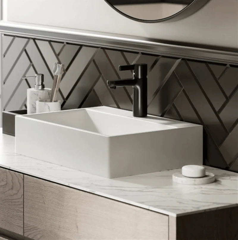 Lavabo rectangulaire 683C porcelaine 24 x 14 1/4 x 5 1/4 po blanc