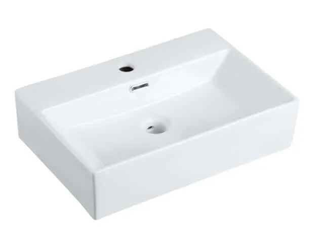 Lavabo rectangulaire 683B, porcelaine 20 x 14 1/4 x 5 1/4 po blanc