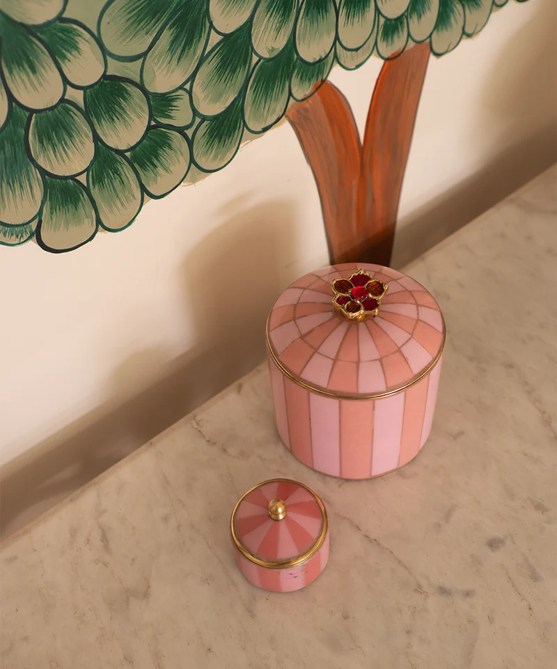 Cameron pink krukke i messing – Doing Goods