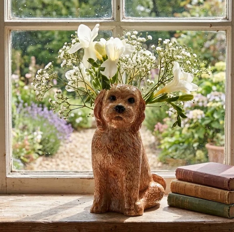 Cockapoo vase i stentøj – Quail