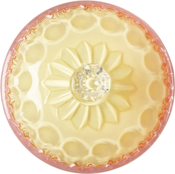 Bonbonniere i glas, pink/gul – EJA