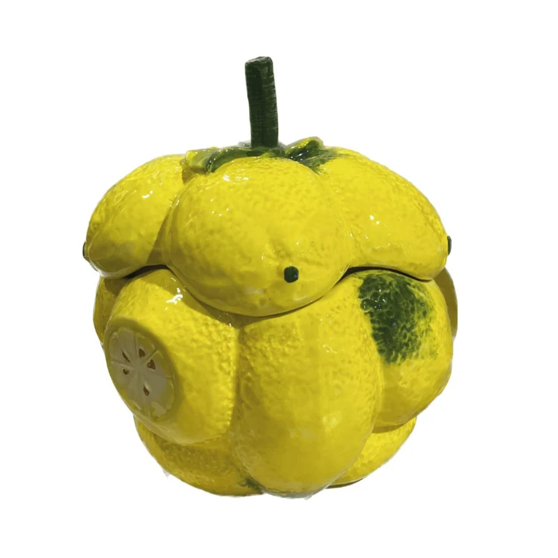 Italiensk citron krukke i keramik