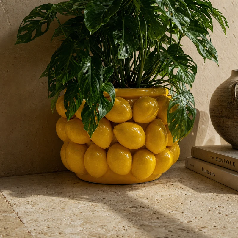 Citron potteskjuler i keramik – 20x30 cm
