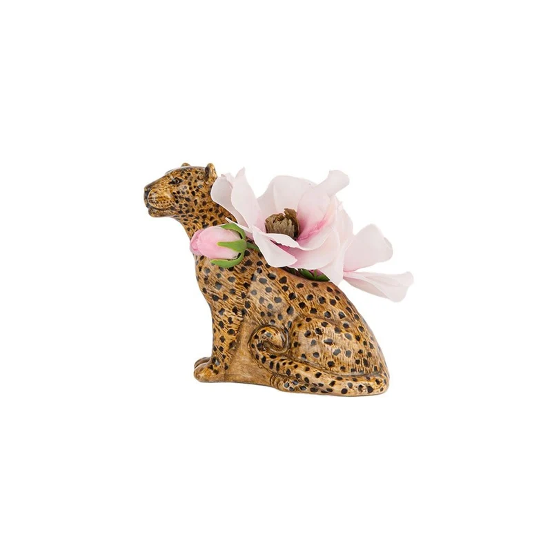 Leopard vase i stentøj, mini – Quail