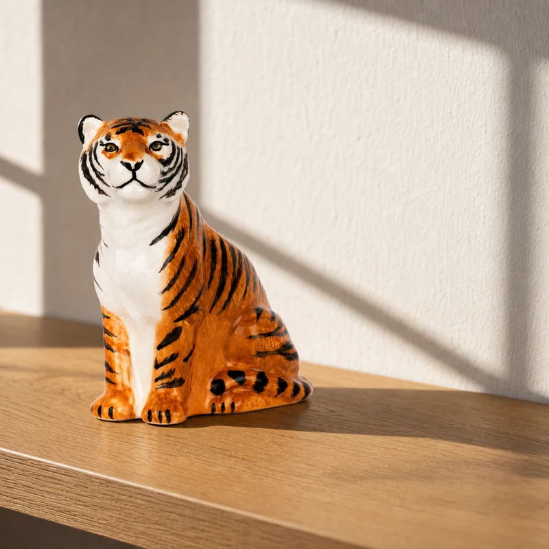 Tiger vase i stentøj, mini – Quail
