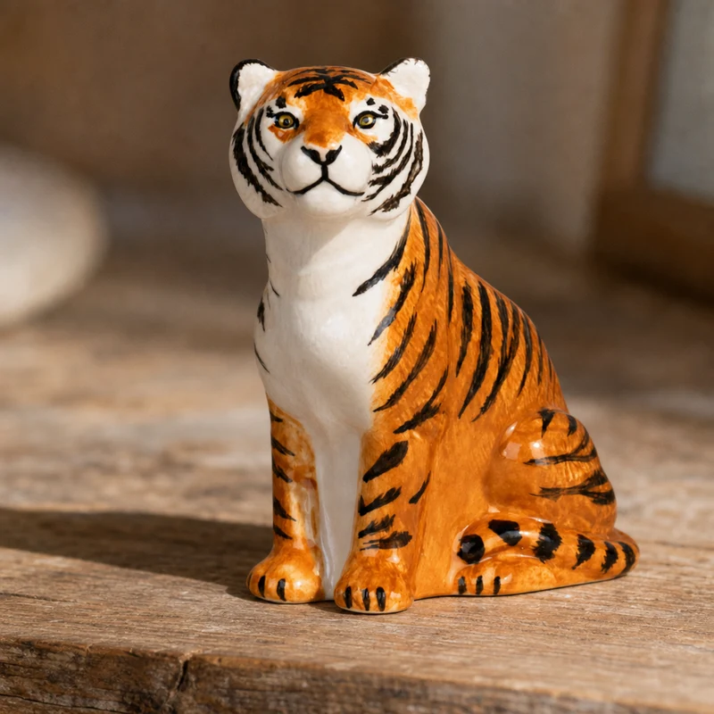 Tiger vase i stentøj, mini – Quail