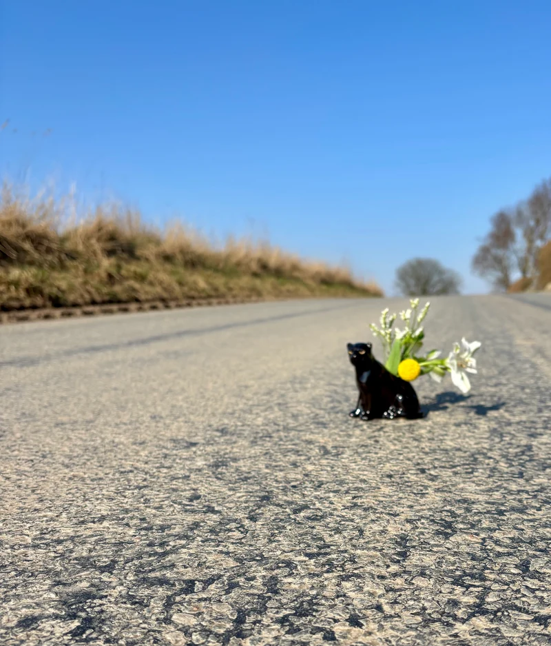 Panter vase i stentøj, lille – Quail