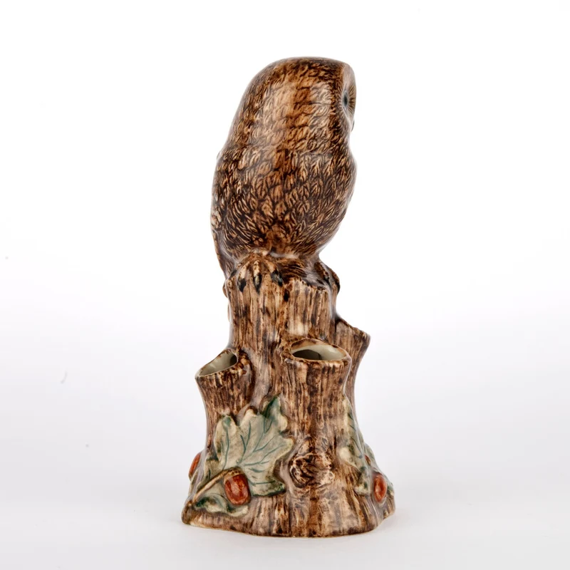 Ugle vase i stentøj, lille – Quail