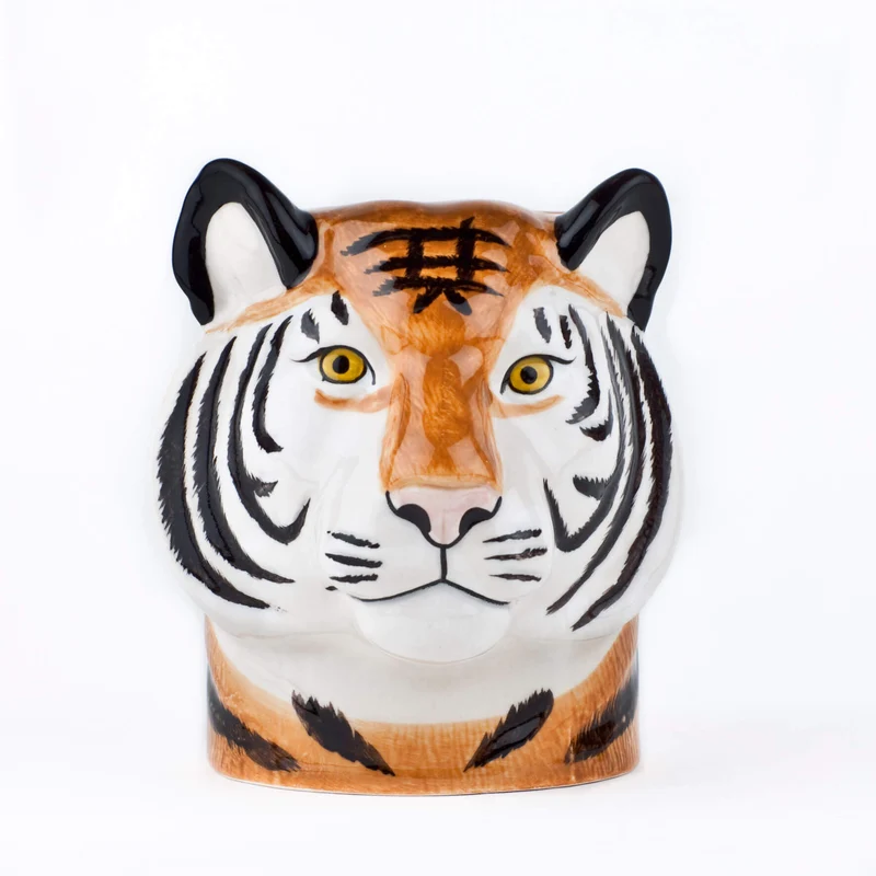 Tiger vase i stentøj, blyantholder – Quail
