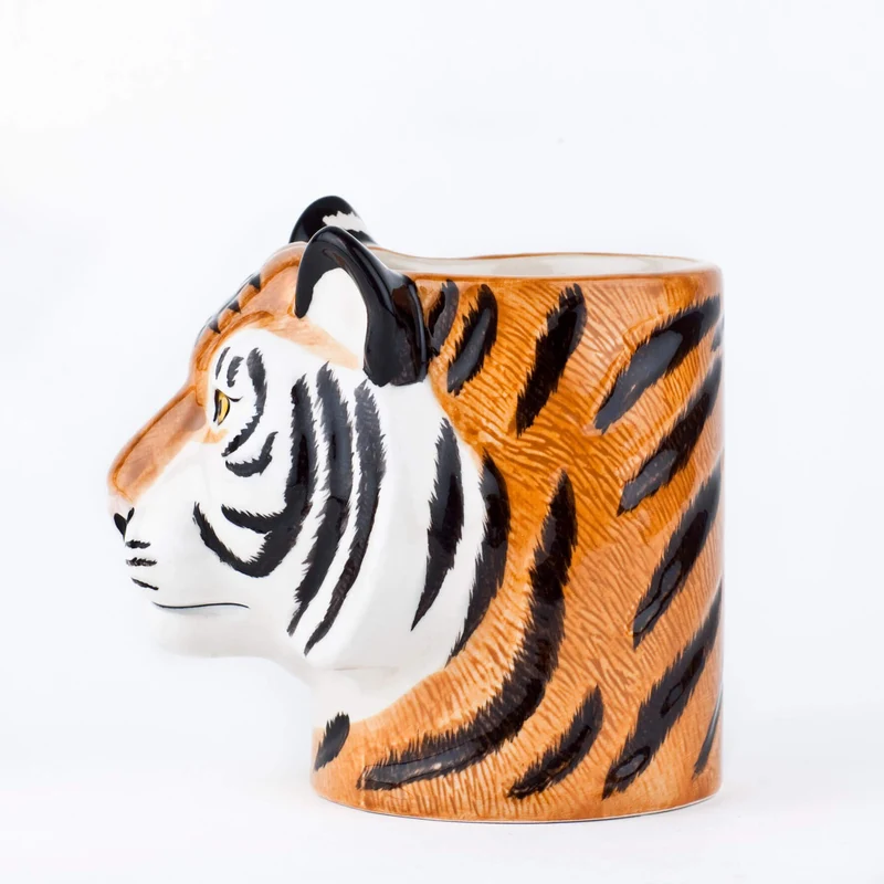 Tiger vase i stentøj, blyantholder – Quail