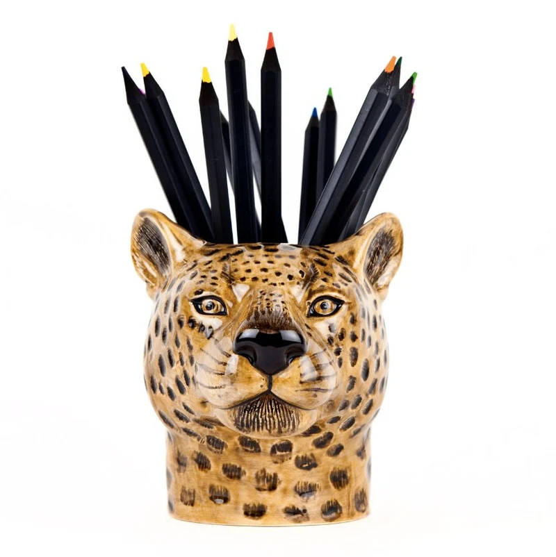 Leopard vase i stentøj, lille – Quail