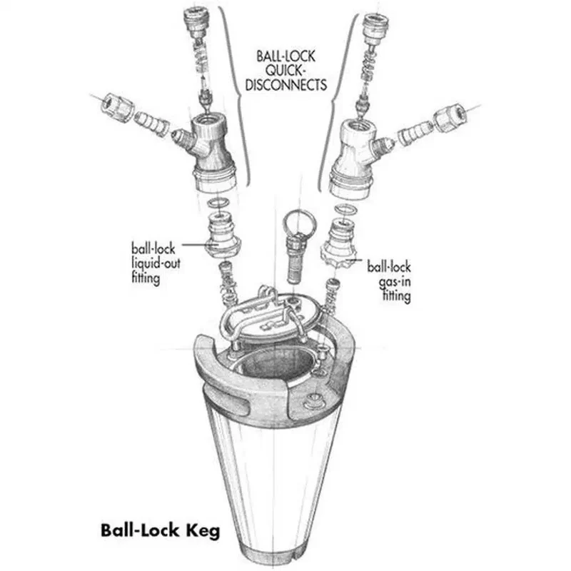 Grifo de cerveza Corny Keg con compensador