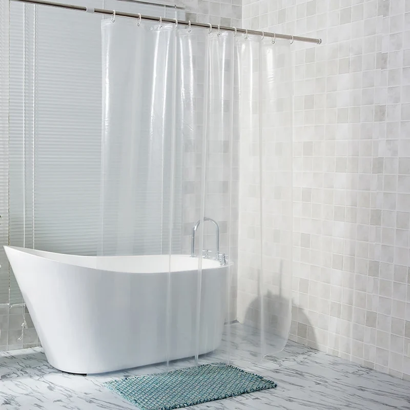 Rideau de douche transparent classique