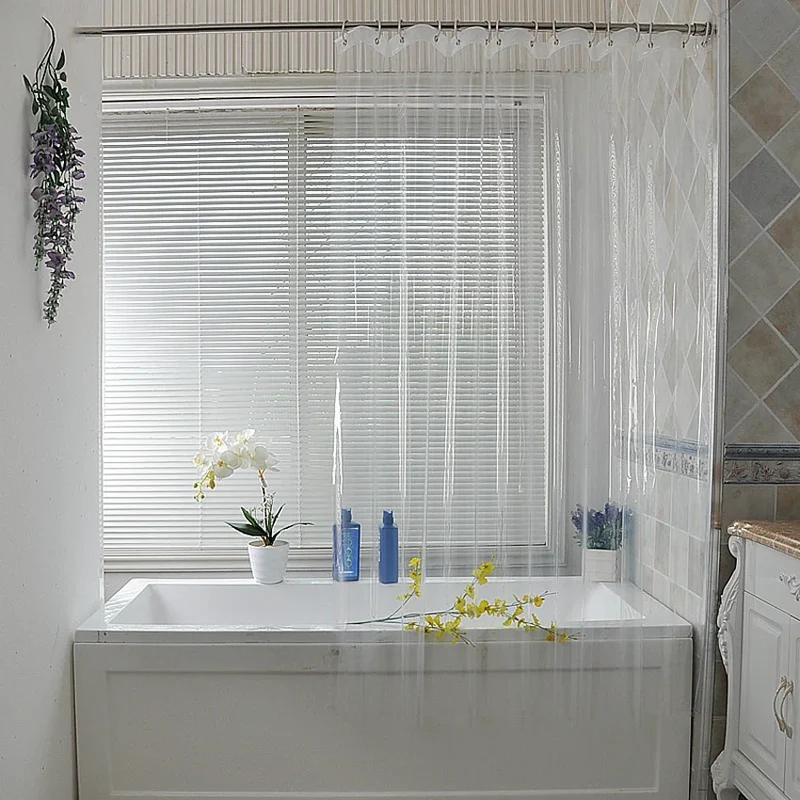 Rideau de douche transparent classique