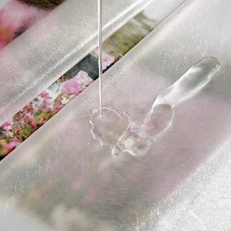 Rideau de douche transparent effet soie