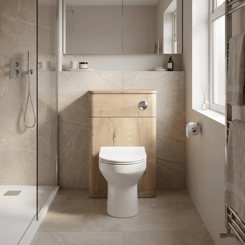 Core 505 x 260mm WC Unit - Autumn Oak Woodgrain