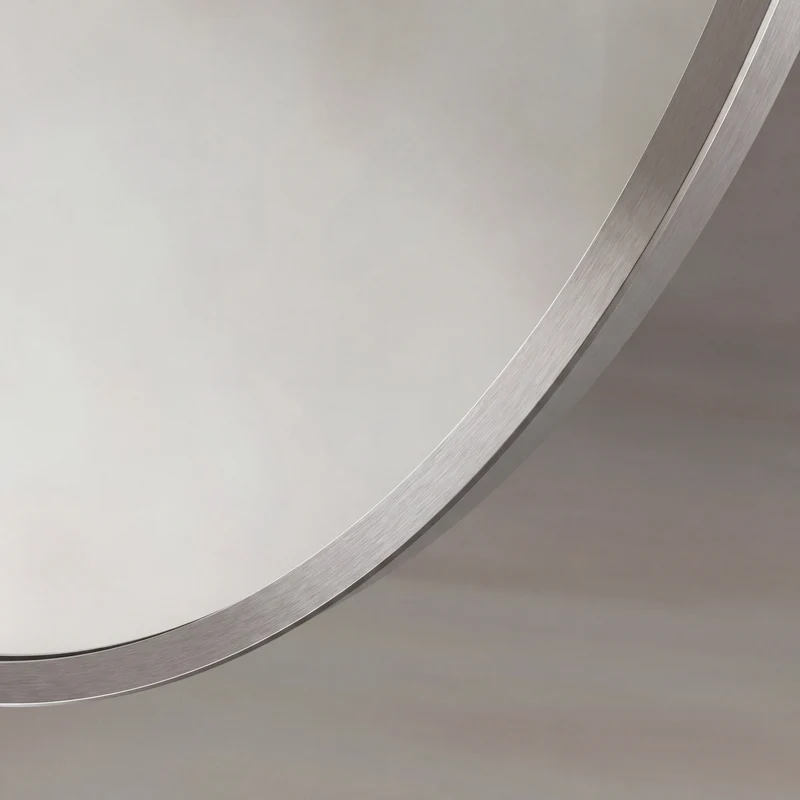 Delphine Oval Mirror 55 x 80cm - Brushed Nickel