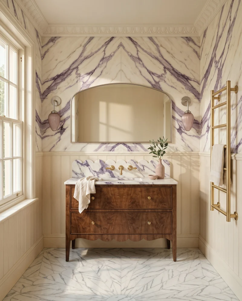 Delphine Overmantel Arch Mirror 120 x 70cm - Brushed Nickel