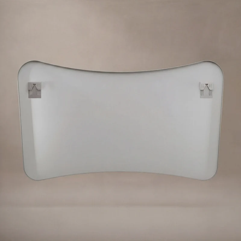 Delphine Curve Mirror 120 x 70cm - Brushed Nickel