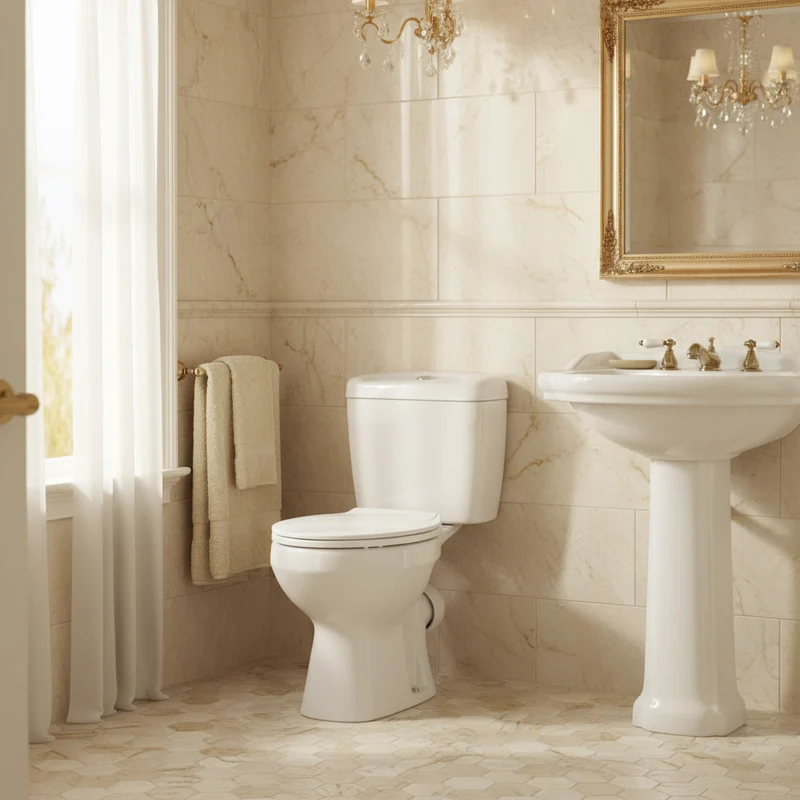 Nuie Melbourne Close Coupled Toilet & Standard Toilet Seat