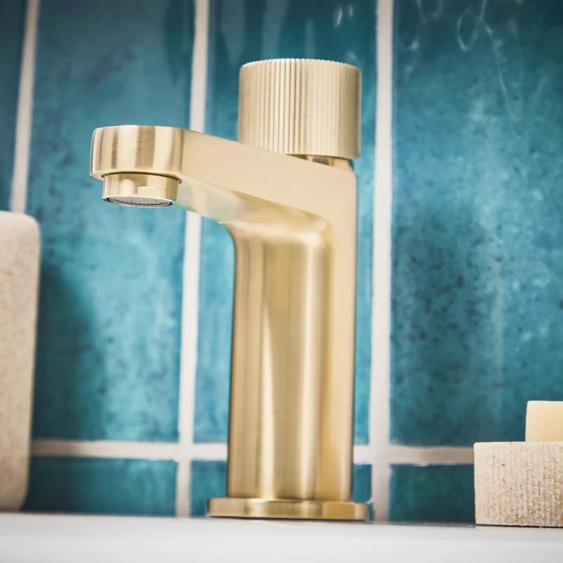 Flauto Basin Mixer - Brushed Brass