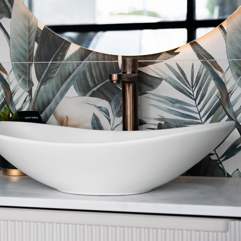 Flauto Tall Basin Tap - Brushed Bronze
