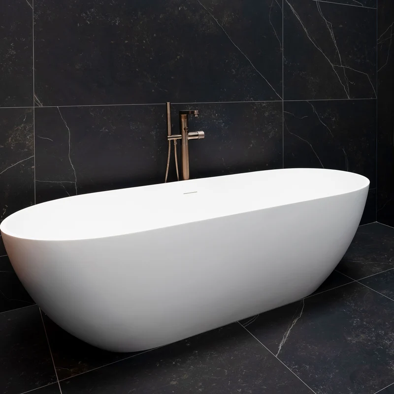 Flauto Freestanding Bath Shower Mixer - Brushed Bronze
