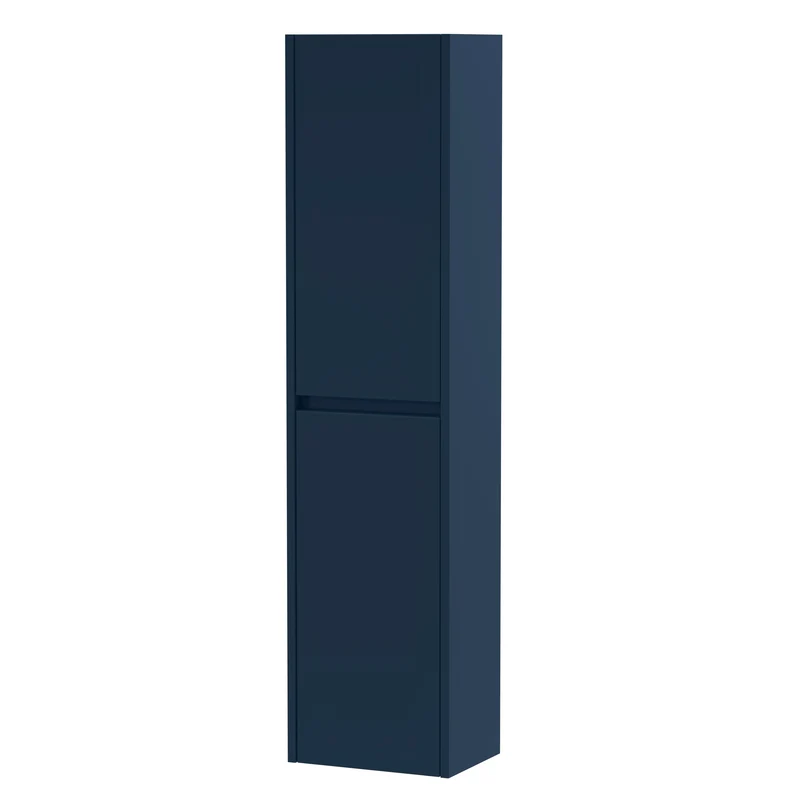 Havana 350mm Wall Mounted Tall Unit - Midnight Blue Satin