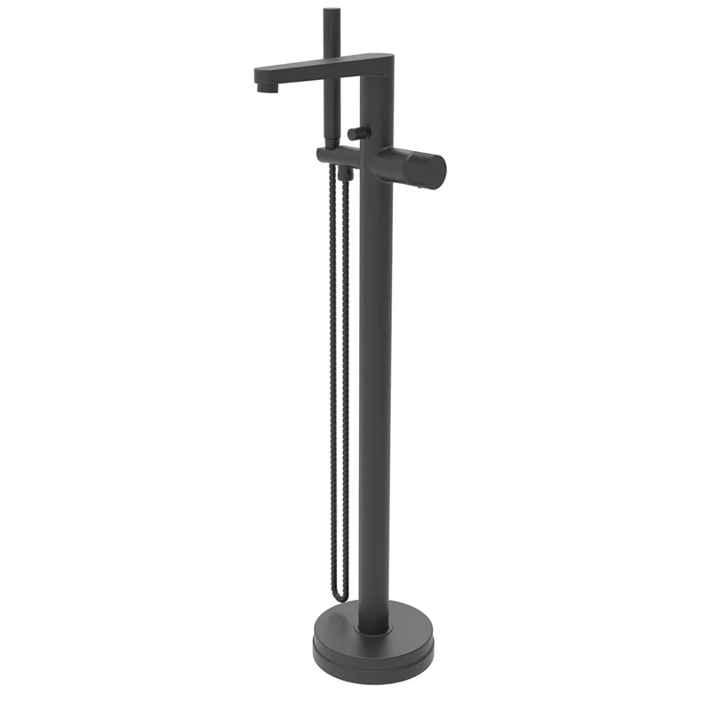 Flauto Freestanding Bath Shower Mixer - Black