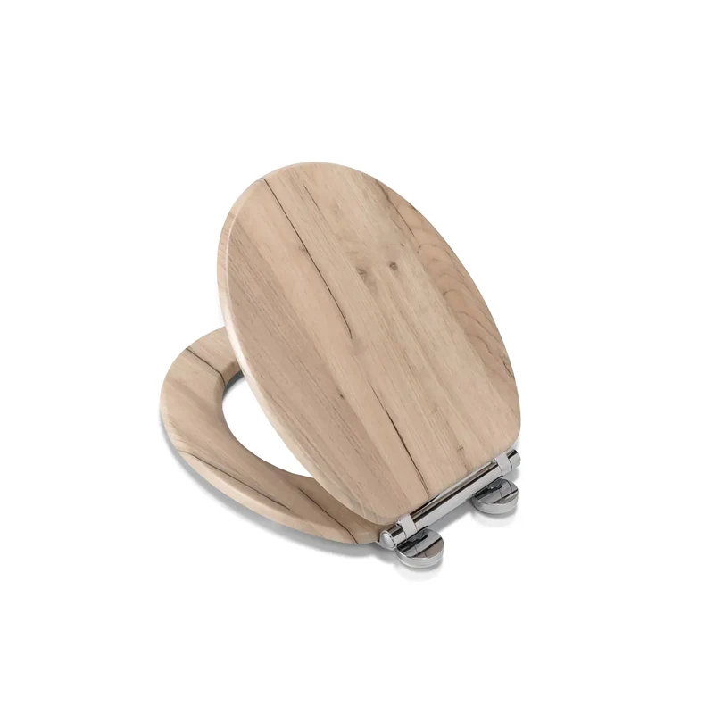 Croydex Corella Grey Wood Effect Flexi-Fix Toilet Seat