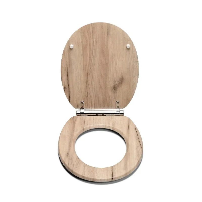Croydex Corella Grey Wood Effect Flexi-Fix Toilet Seat