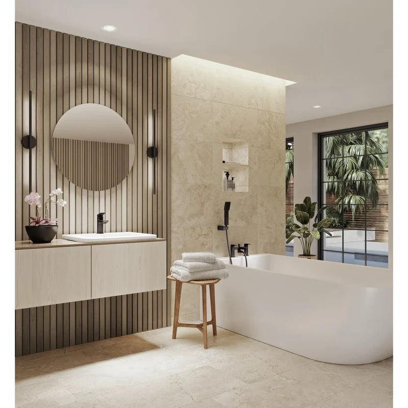 Aqualisa Downtown Bath Shower Mixer Tap - Matt Black
