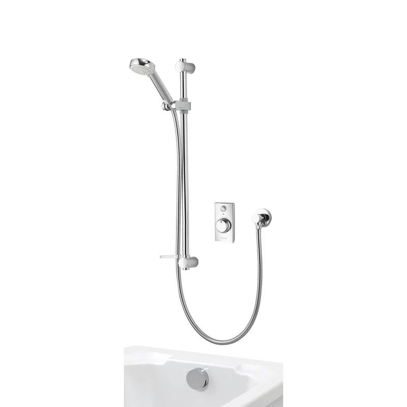Aqualisa Visage Q Smart Shower Concealed With Adj Head And Bath Fill - Gravity Pumped