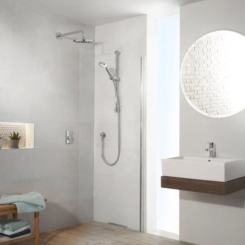 Aqualisa Visage Q Smart Shower Concealed With Adj And Wall Fixed Head - Hp/Combi