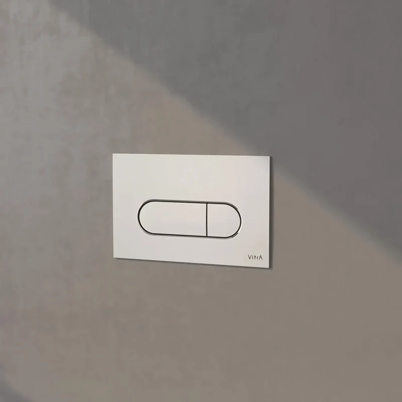 Vitra Loop Round Flush Plate - Chrome to suit Vitra V-Fix & V-Care Cisterns