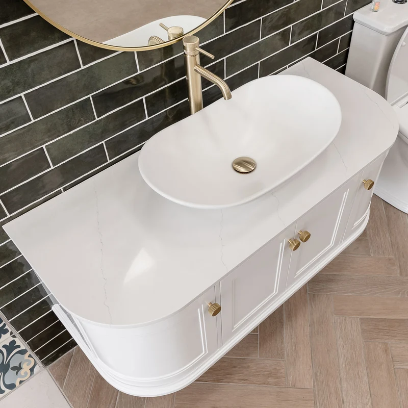 Kingsbury 1200mm Wall Hung Bathroom Bundle - White