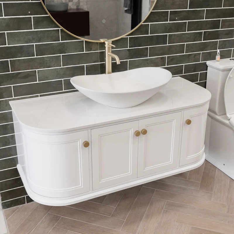 Kingsbury 1200mm Wall Hung Bathroom Bundle - White