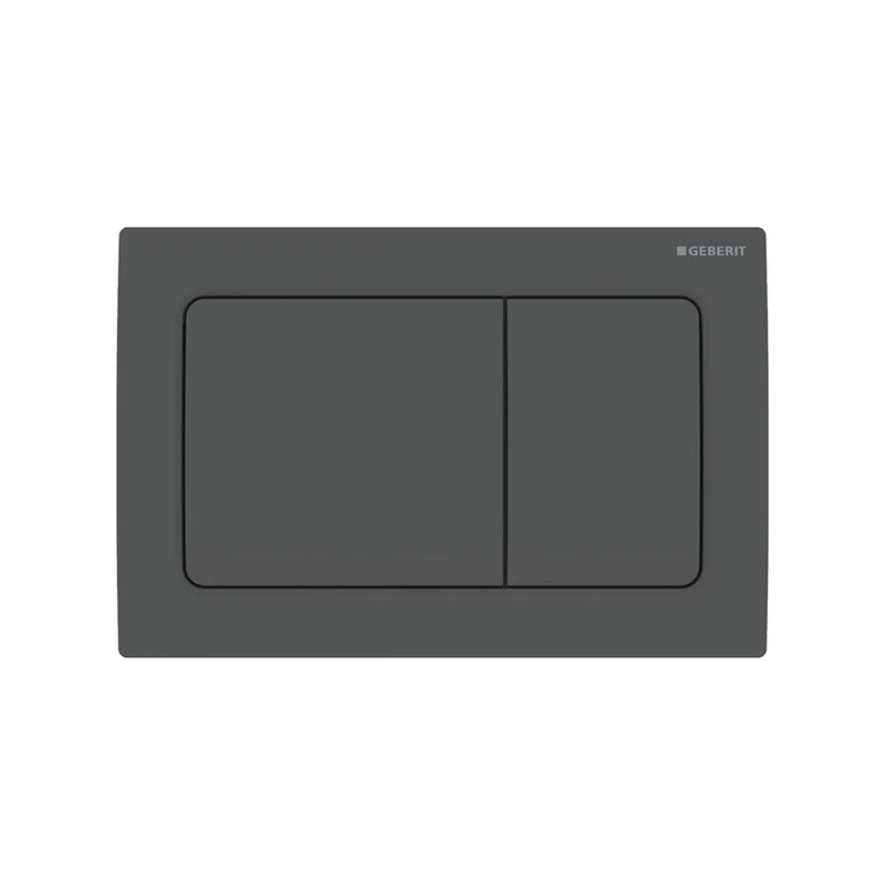 Geberit Alpha01 Square Flush Plate - Matt Black
