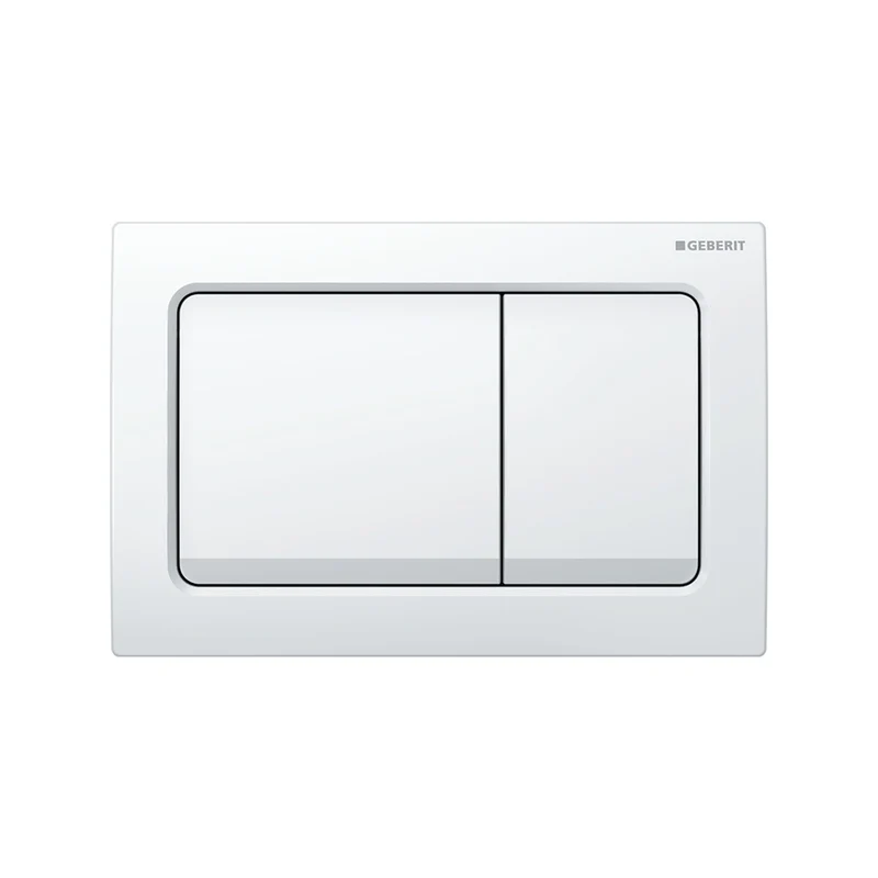 Geberit Alpha01 Square Flush Plate - White