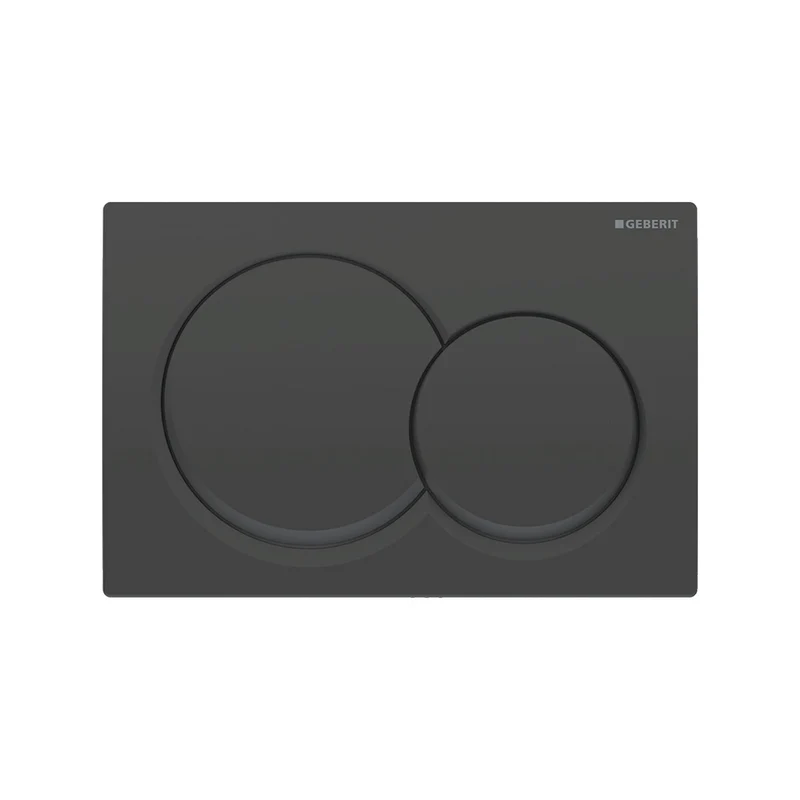 Geberit Alpha01 Round Flush Plate - Black