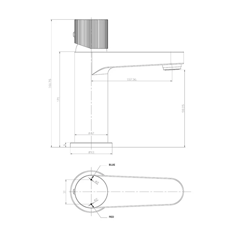 Flauto Basin Tap - Brushed Bronze