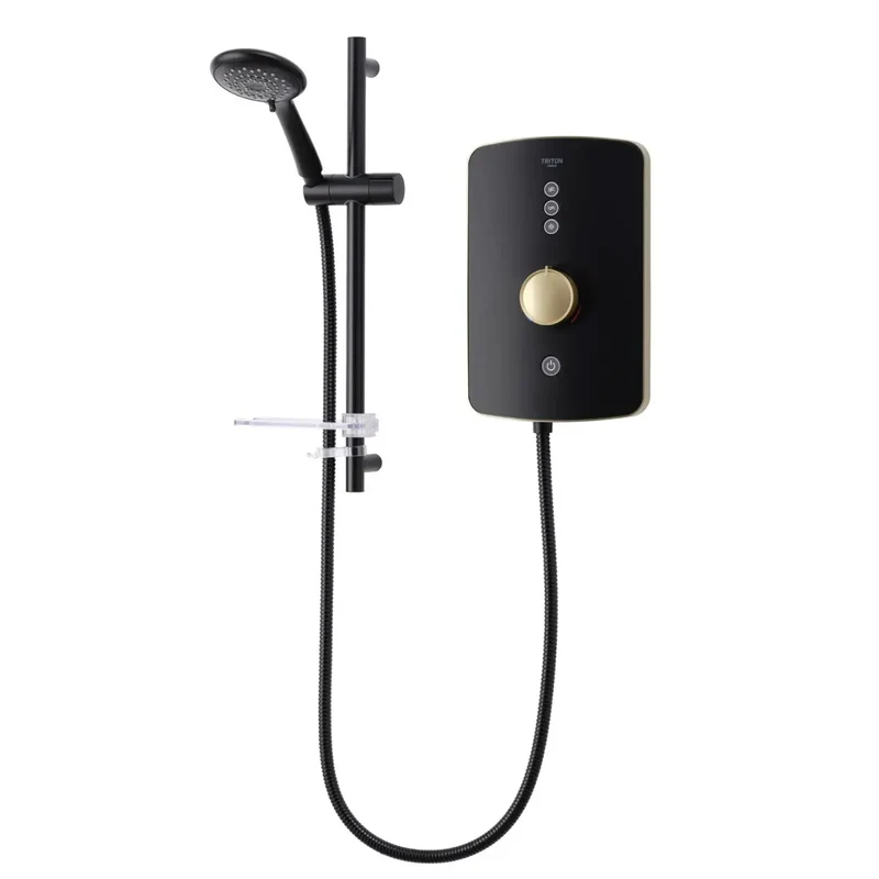 Triton Amala 9.5kw Electric Shower - Black/Brushed Brass