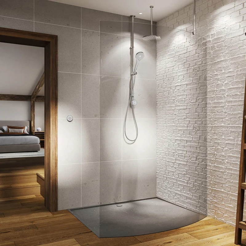 Aqualisa Unity Q Smart Shower Exposed With Adj And Ceiling Fixed Head - Gravity Pumped
