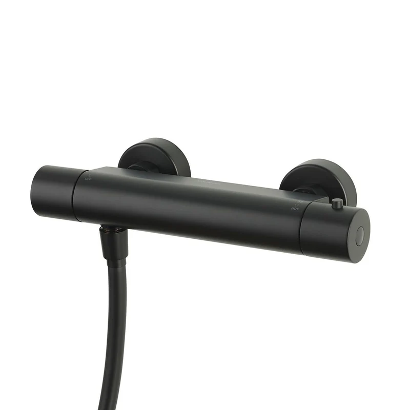 Aqualisa Black Mixer Bar Valve With Adj Head